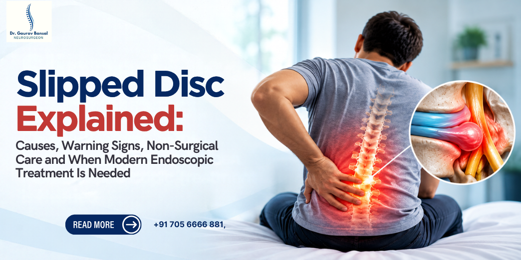 A slipped disc can cause back pain,